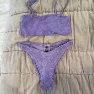 Hunza G Lavender Knit Swimwear